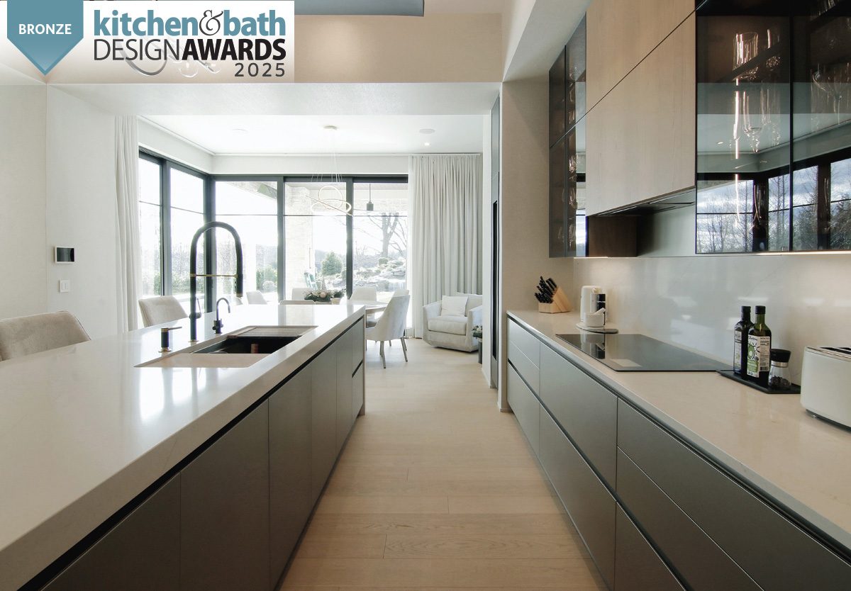 Trend-forward kitchen surfaces and fixtures